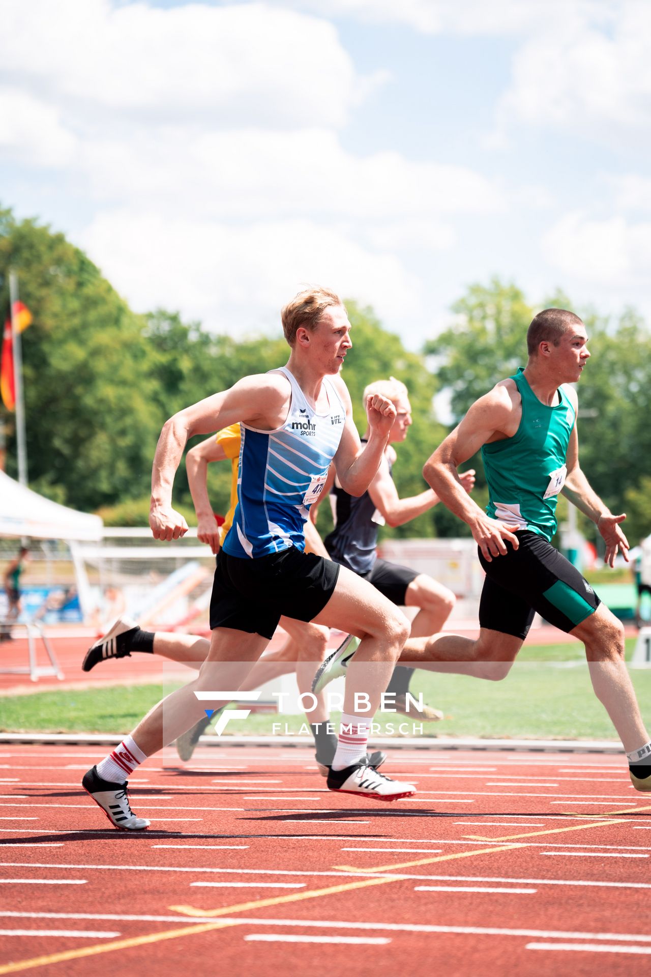 Bennett Pauli (VfL Stade) am 03.07.2022 waehrend den NLV+BLV Leichtathletik-Landesmeisterschaften im Jahnstadion in Goettingen (Tag 1)